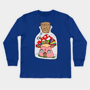 Bottled Mushroom Kids Long Sleeve T-Shirt